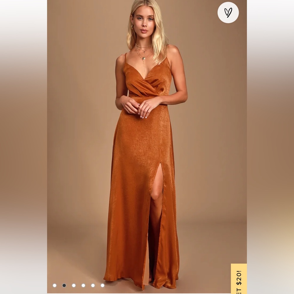 Gorgeous maxi burnt orange dress